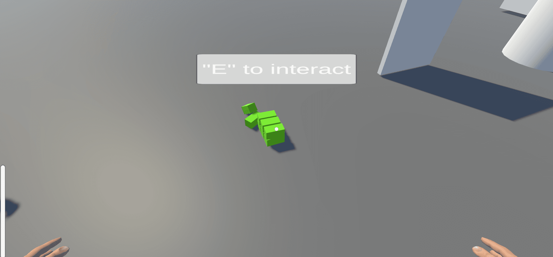 Mafia Simulator prototype interaction test with temporary character and environment geometry.