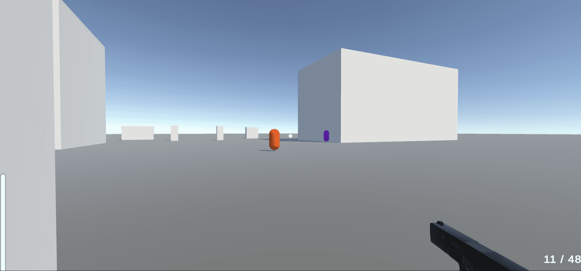 Mafia Simulator civilian threat-response prototype with temporary capsule characters.